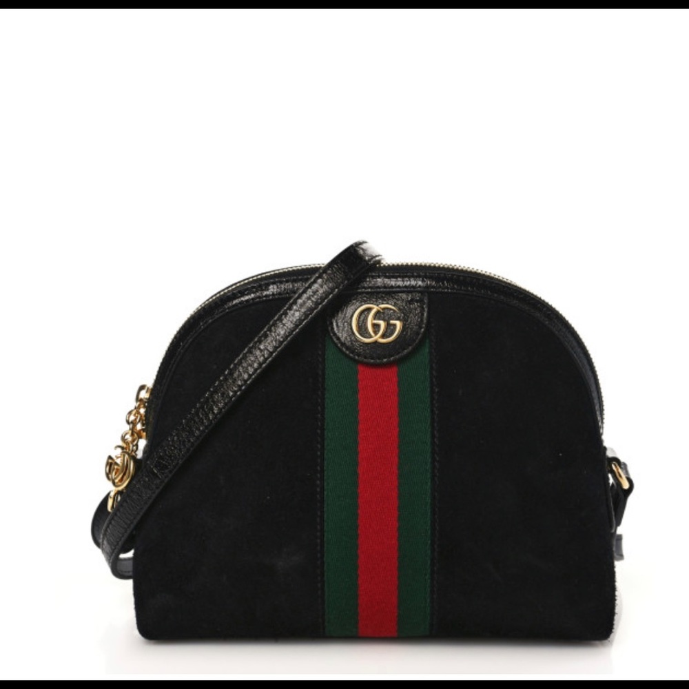 Gucci black suede Ophidia with dust bag NEW